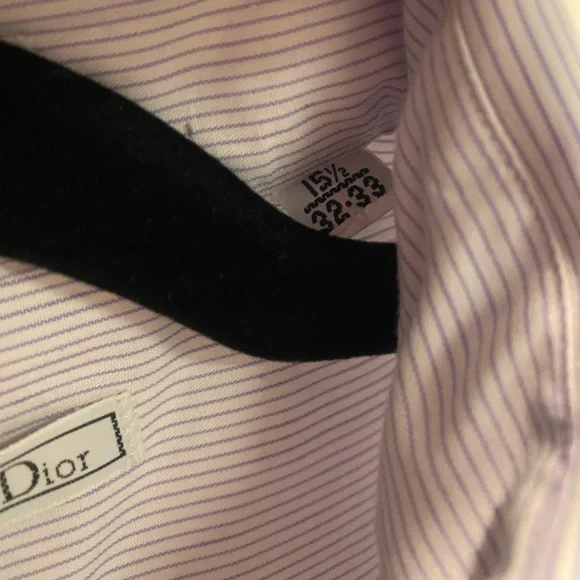 Dior Light Blue Striped Dress Shirt